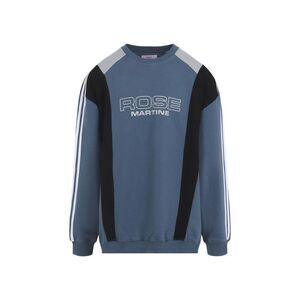 MARTINE ROSE Colorblock Crewneck Sweatshirt Men BLUE Sweaters & Cardigans